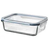 IKEA 365 + food container with lid, rectangular glass/plastic, 1.0 l