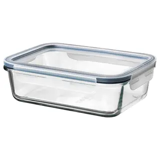 IKEA 365 + food container with lid, rectangular glass/plastic, 1.0 l
