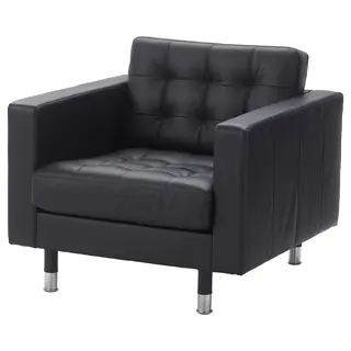 LANDSKRONA armchair, Grann/Bomstad black/metal, Width 89 x Depth 89 x Height 78 cm