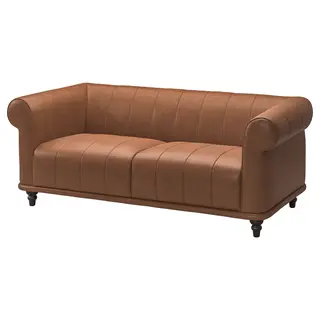 VISKAFORS 2-seat sofa, Högalid brown/brown, Depth 90 x Height 74 x Width 194 cm