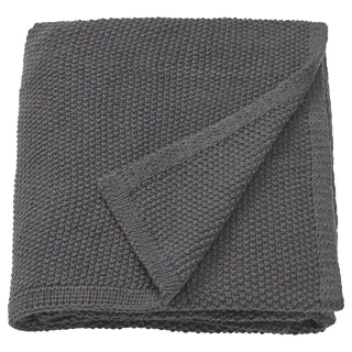 HUMLEMOTT throw, anthracite, 130x170 cm