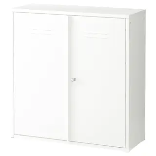 IVAR cabinet with doors, white, Width 80 x Depth 30 x Height 83 cm
