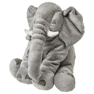 JÄTTESTOR soft toy, elephant/grey, Length 60 cm
