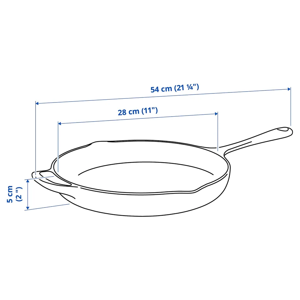 Illustration with measurements for the product: VARDAGEN.