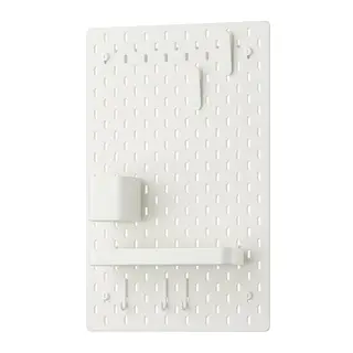 SKÅDIS pegboard combination, white, 36x56 cm