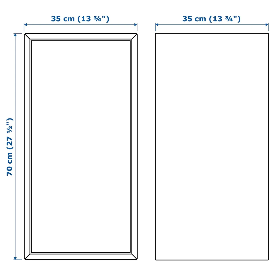 Illustration with measurements for the product: EKET.
