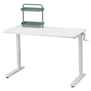 RELATERA desk combination sit/stand, white, 117x60 cm