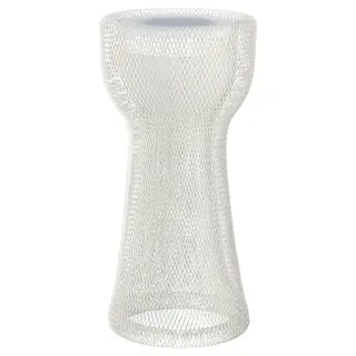 SOLVINDEN LED decoration lighting, floor, solar-powered/mesh beige, Height 39 x Width 19 cm
