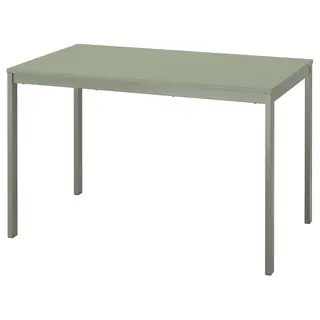 VIHALS extendable table, green, Width 74 x Height 75 cm