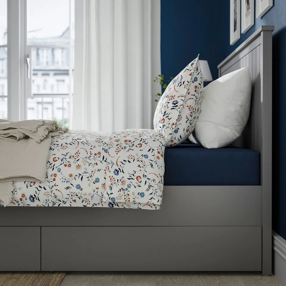 part: GULLABERG bed frame with 2 storage boxes
