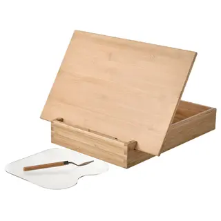 SOLFÅGEL 3-piece easel and accessories set, Height 7 x Width 25 x Length 38 cm
