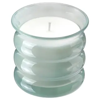 JUVELTRAST scented candle in glass, Apple light green, 50 hr