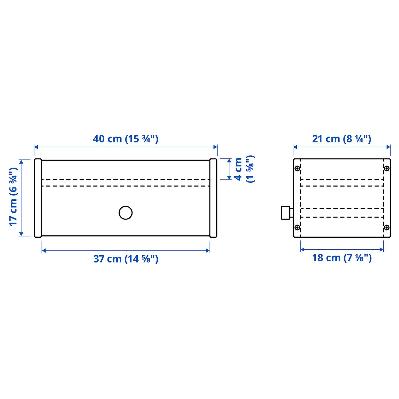 Illustration with measurements for the product: RAGGBERG.