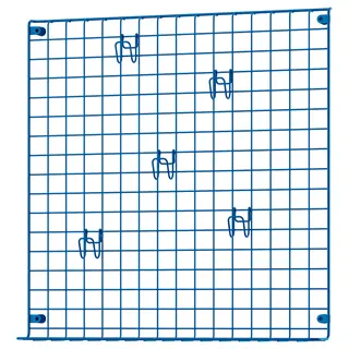 GREJIG wall grid with rail, blue, 58x59 cm