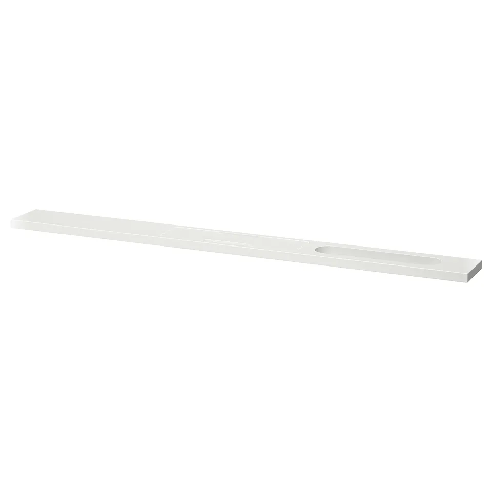 MITTZON shelves, white, rectangular, minimalist design.