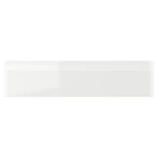 VOXTORP drawer front, high-gloss white, Width 39.6 x Height 9.7 cm