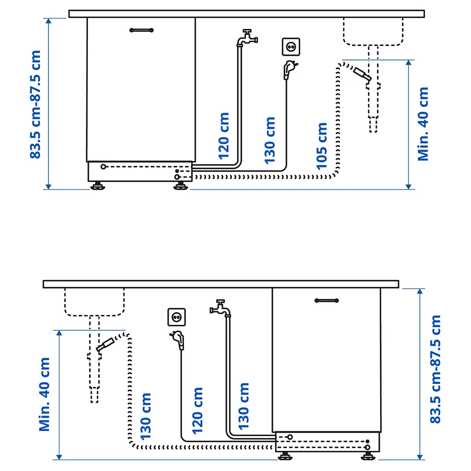 Illustration with measurements for the product: LAGAN.