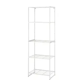 JOSTEIN shelving unit, in/outdoor/wire white, 61x40x180 cm