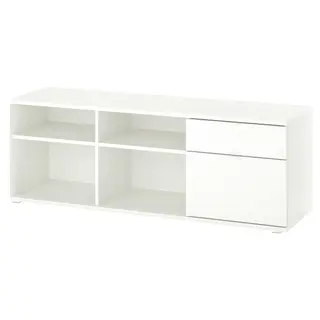 VIHALS TV bench, white, 146x37x50 cm