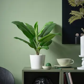 FEJKA/SOJABÖNA set: artificial potted plant + plant pot