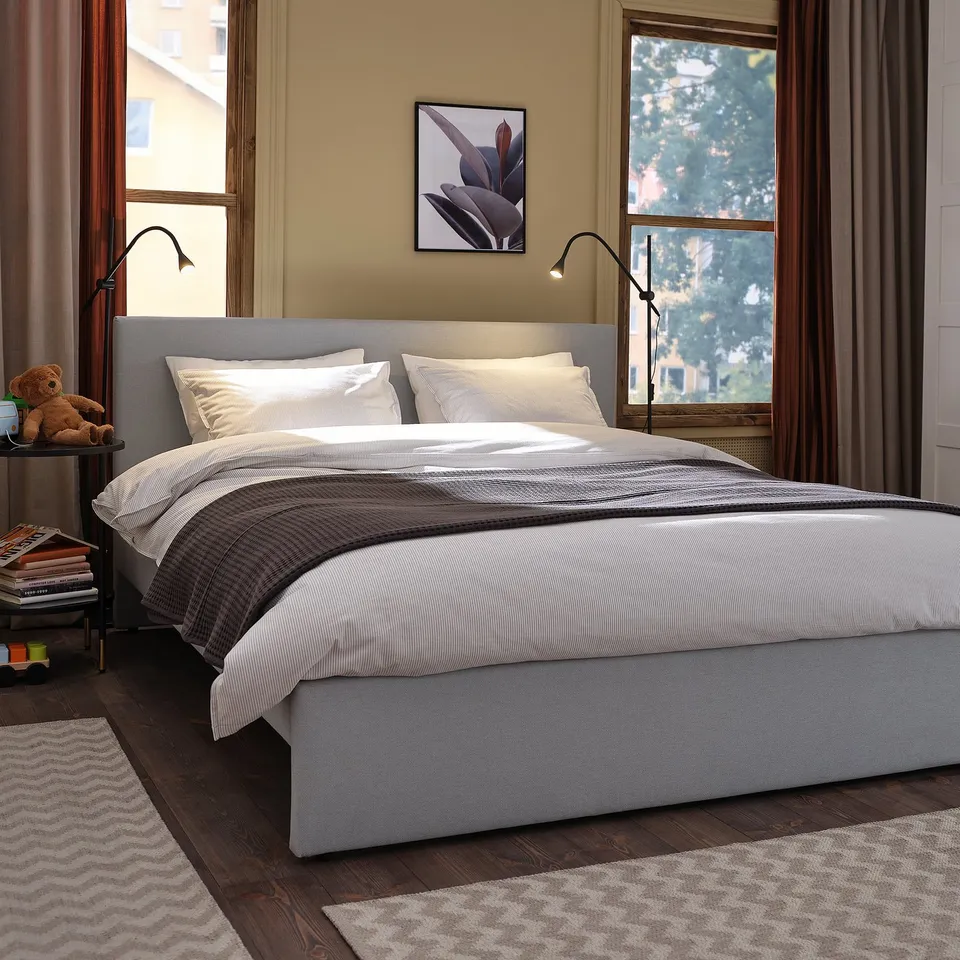 part: GLADSTAD upholstered bed frame