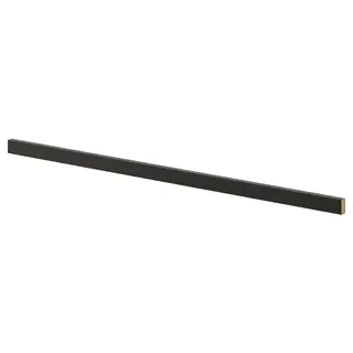 LERHYTTAN decorative plinth, black stained, 220 cm