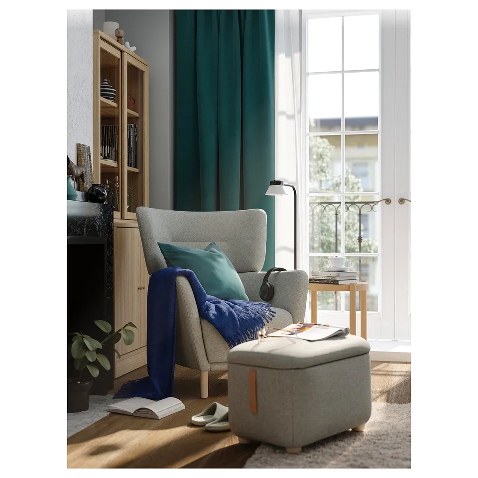 part: OSKARSHAMN wing chair with footstool