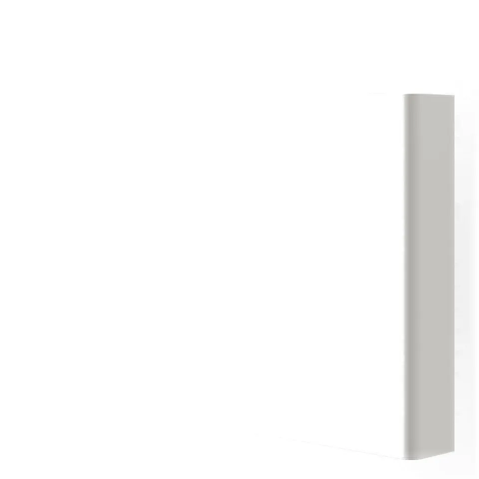 High-gloss white kitchen cabinet front; sleek, durable, easy to clean