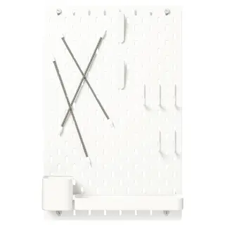 SKÅDIS pegboard combination, white, 36x56 cm