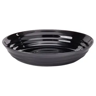NÄTBARB deep plate, black, 19 cm