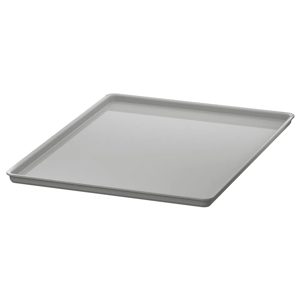 KUGGIS lid, light grey, rectangular, smooth surface, fits KUGGIS box.