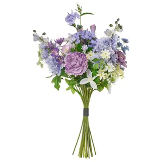 SMYCKA artificial bouquet, in/outdoor/blue/lilac, 70 cm