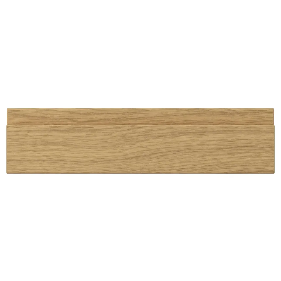 VOXTORP, oak drawer front with integrated handles. Clean, modern design.