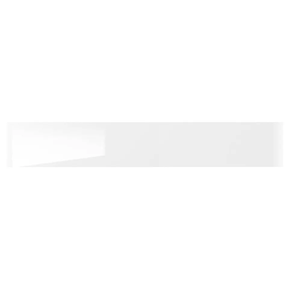 White glossy RINGHULT kitchen drawer front, rectangular, sleek design.