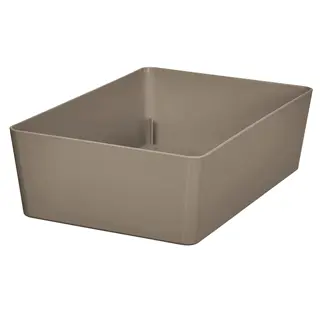KUGGIS box, dark grey-beige, Width 18 x Depth 26 x Height 8 cm