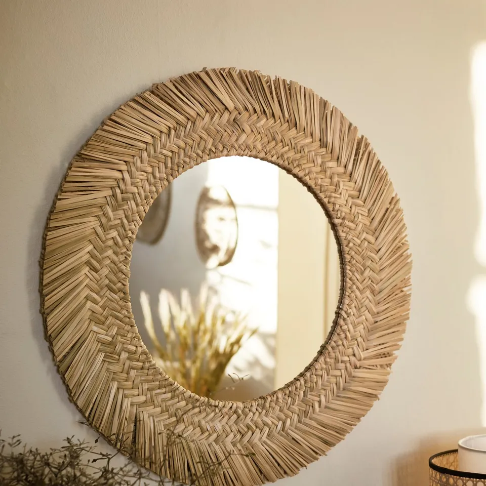 VRIGSTAD Mirror, sedge, 63 cm