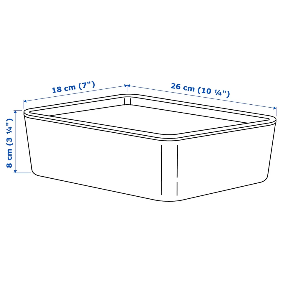 Illustration with measurements for the product: KUGGIS.