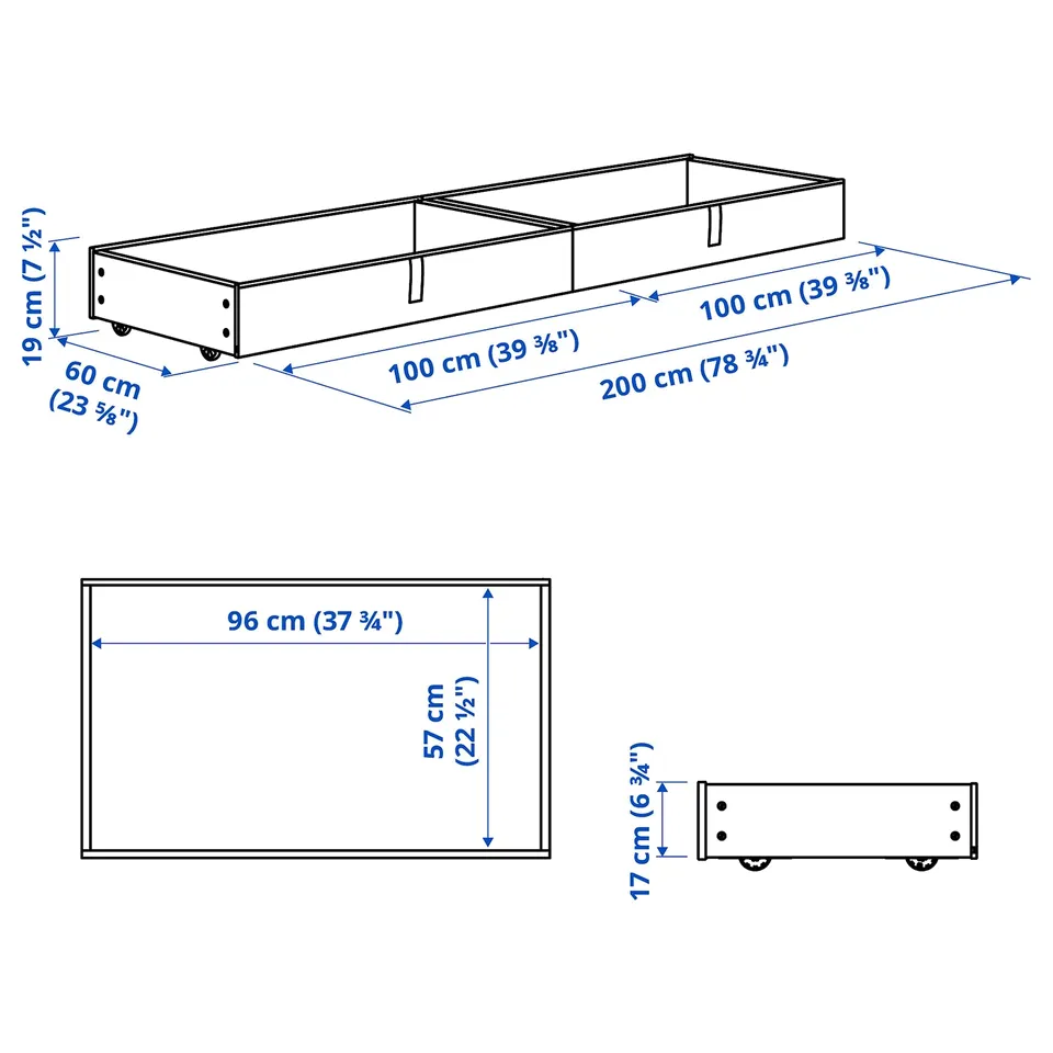 Illustration with measurements for the product: GLADSTAD.