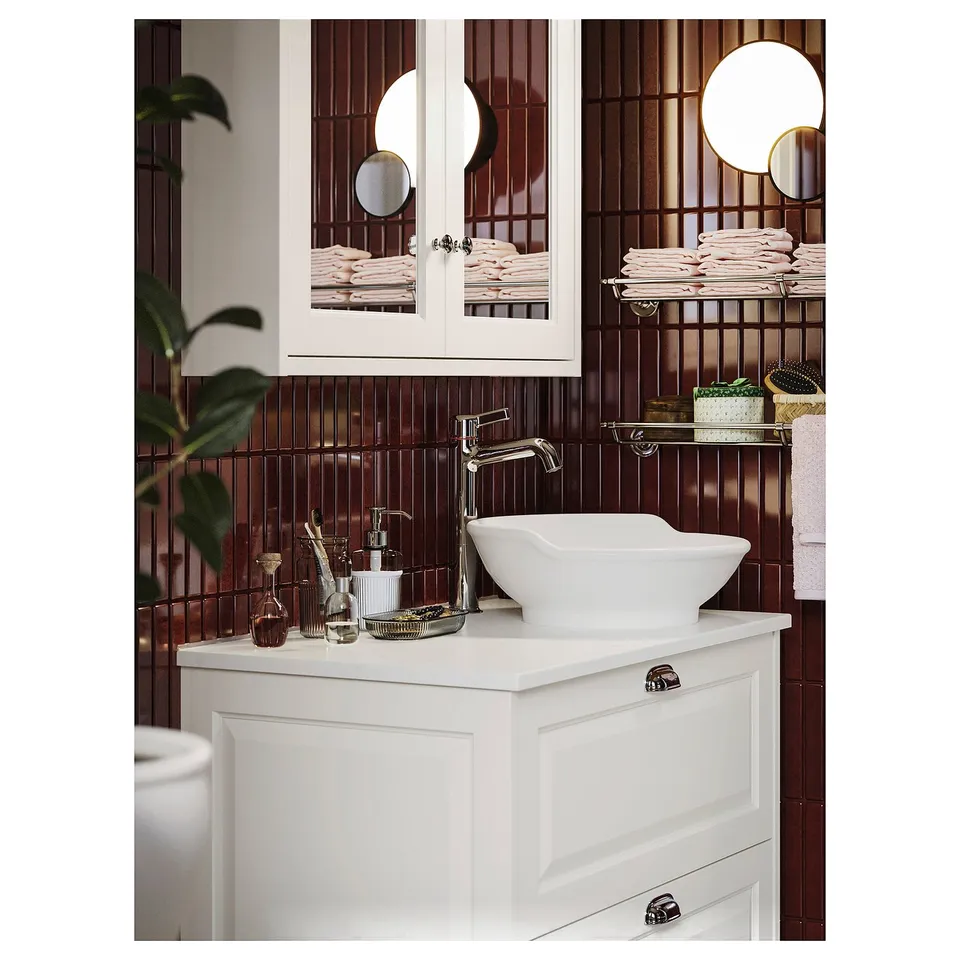 BROFJÄRDEN 3-piece bathroom set, grey