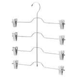 VAJSING trouser/skirt hanger with 4 tiers, chrome-plated, Length 38 x Width 35 cm