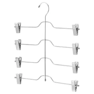 VAJSING trouser/skirt hanger with 4 tiers, chrome-plated, Length 38 x Width 35 cm