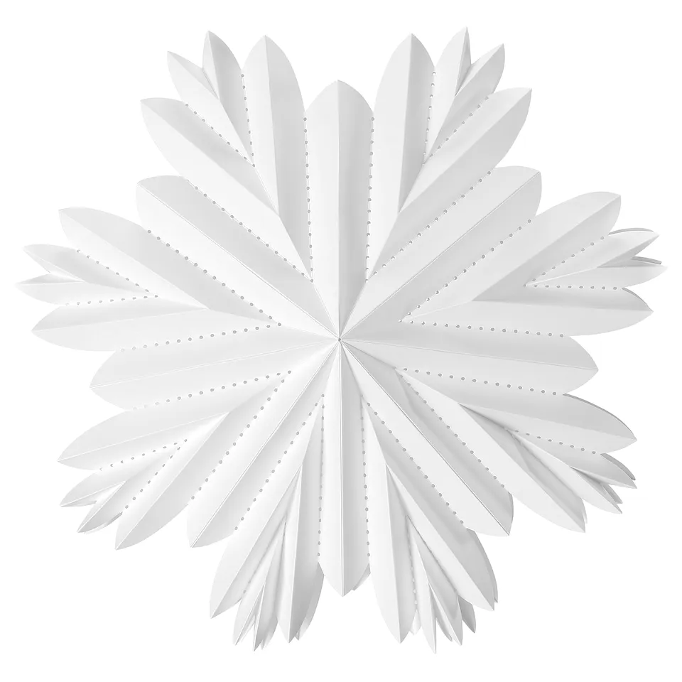 STRÅLA Lamp shade, paper petal star/white, 55 cm