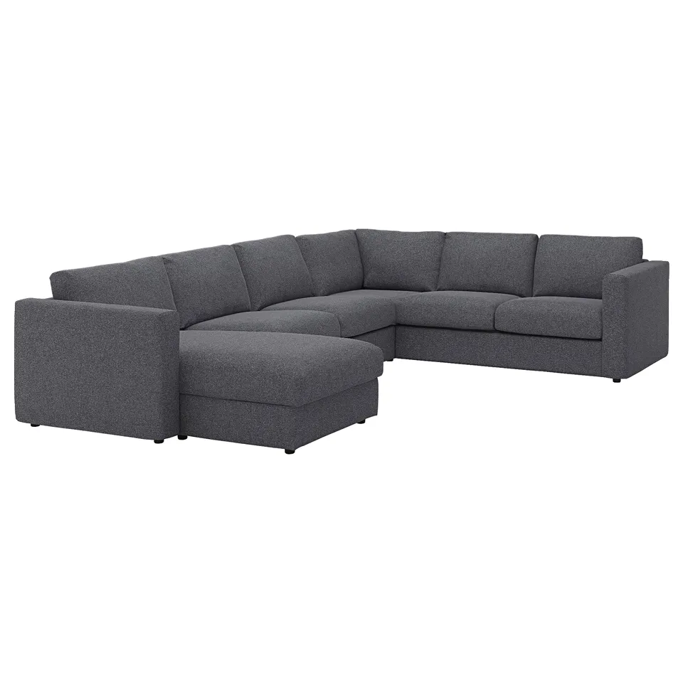 This image a grey VIMLE sectional sofa with a modern design.