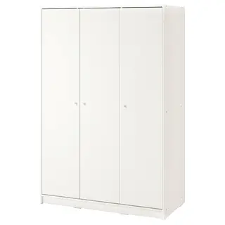 KLEPPSTAD wardrobe with 3 doors, white, 117x55x176 cm