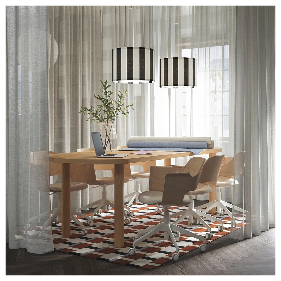 RINGSTA Lamp shade, black/white, 42 cm