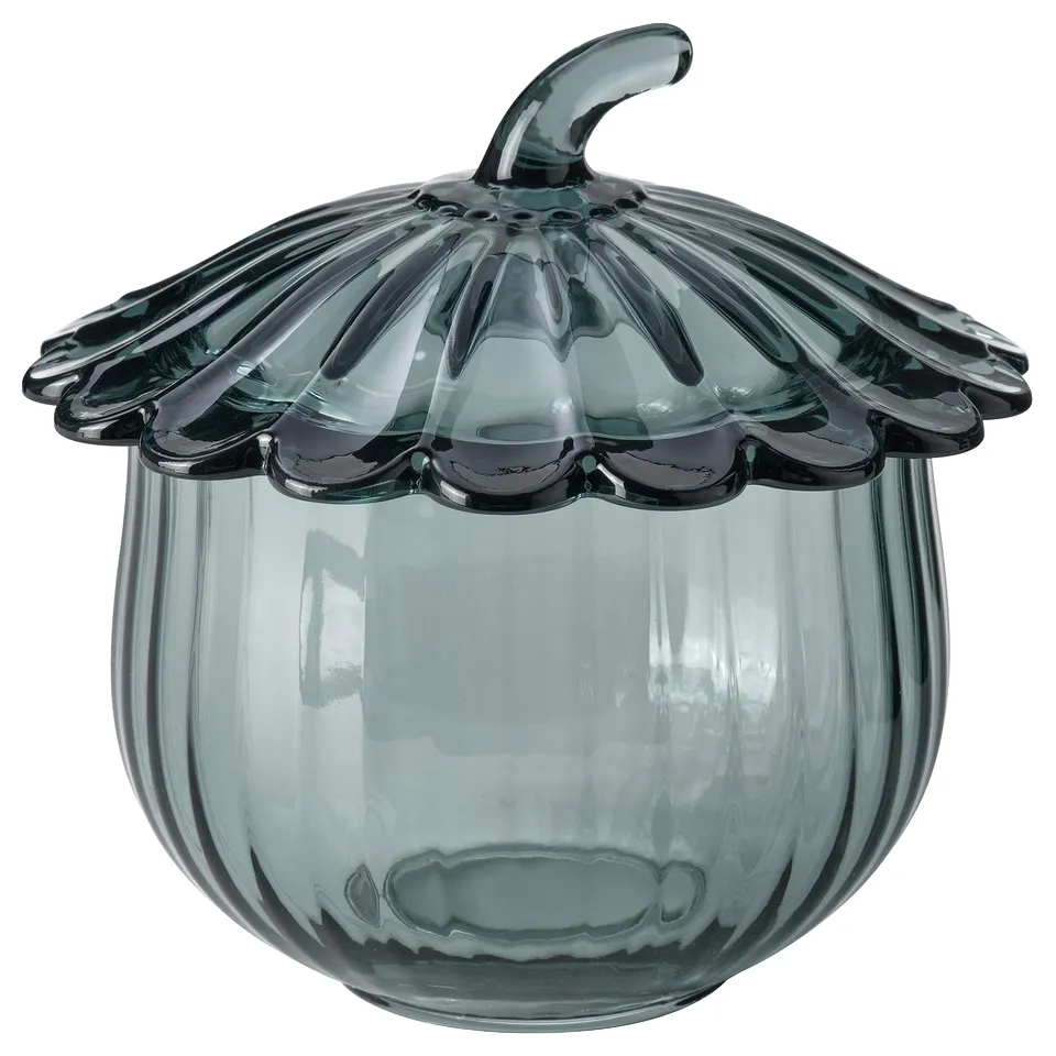SNÖSISKA Bowl with lid, dark grey-green, 15 cm