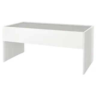 DUNDRA activity table with storage, white/grey, Width 119 x Depth 57 x Height 52 cm