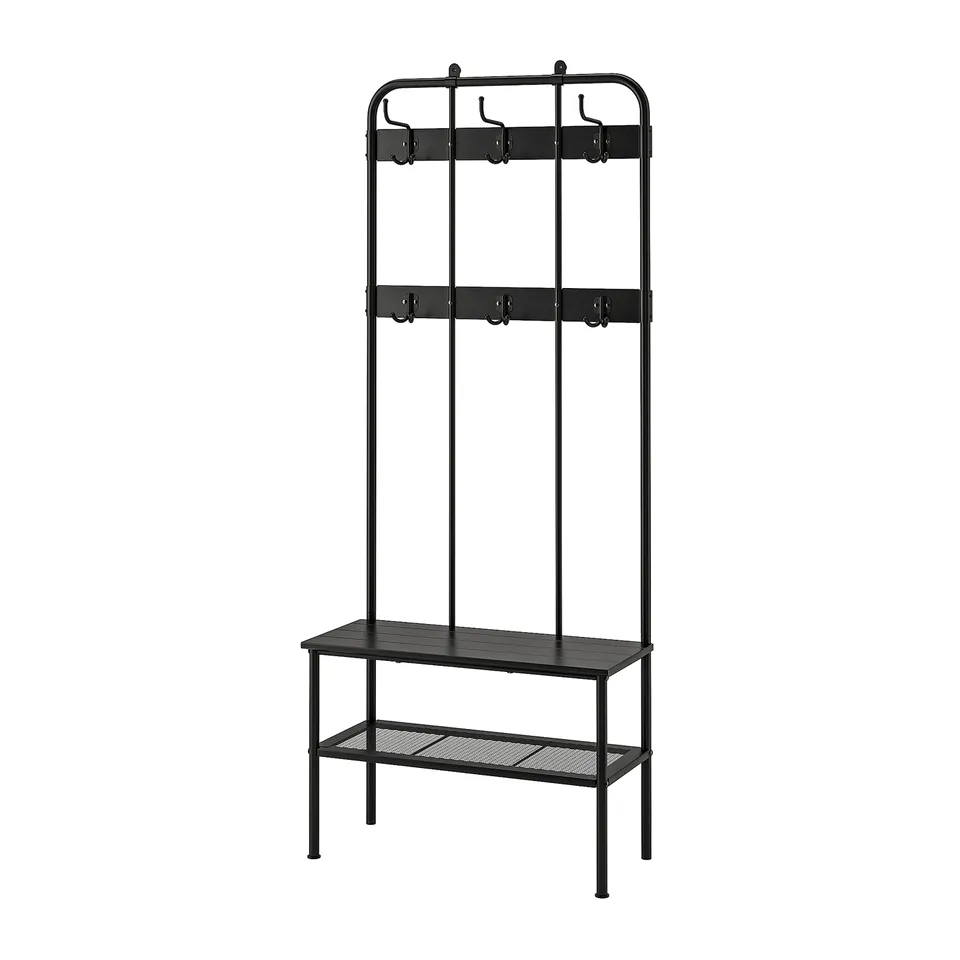 part: NIPÅSEN coat rack and bench w shoe storage