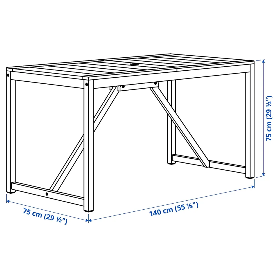 Illustration with measurements for the product: NÄMMARÖ.