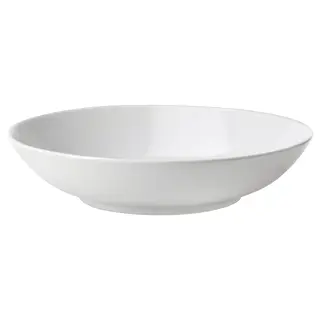GODMIDDAG deep plate, white, 23 cm